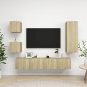Set di Mobili TV 5 pz Rovere Sonoma in Legno Multistrato 3079011