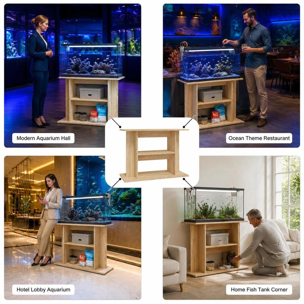 Aquarium Stand Sonoma Oak 80x35x60 Cm Wood Composite