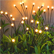 Illuminazione solare per esterni, 4 pezzi di lampioncini a LED solari da 10 pezzi per giardino, balcone, esterno, decorazione di giardino, impermeabile IP65, [Classe di efficienza C] (Luce calda bianca)