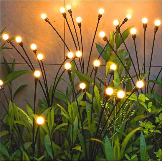 Illuminazione solare per esterni, 4 pezzi di lampioncini a LED solari da 10 pezzi per giardino, balcone, esterno, decorazione di giardino, impermeabile IP65, [Classe di efficienza C] (Luce calda bianca)