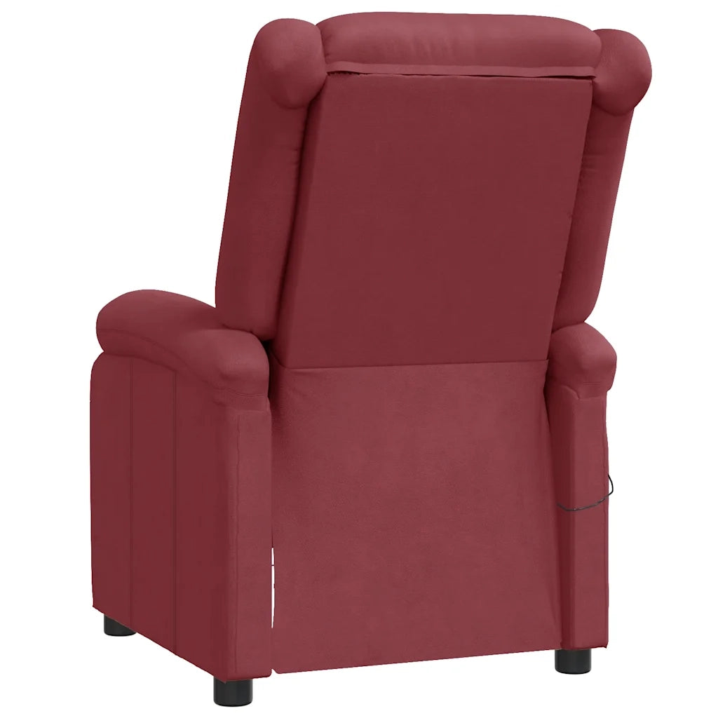 Divano Sedia-Poltrona Massaggiante Rosso Vino in Similpelle 865701