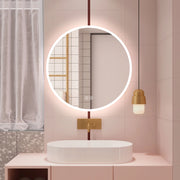 Aica Specchio da bagno a LED+80x80cm+Bluetooth+3 Temperature di Colore+Funzione Antiappannamento
