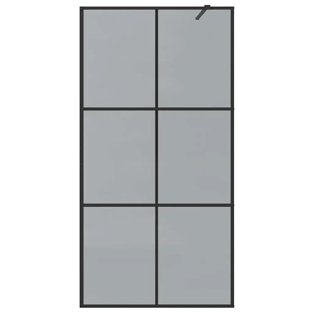 Parete Doccia Walk-in Nero 100 x 195 cm vetro temperato