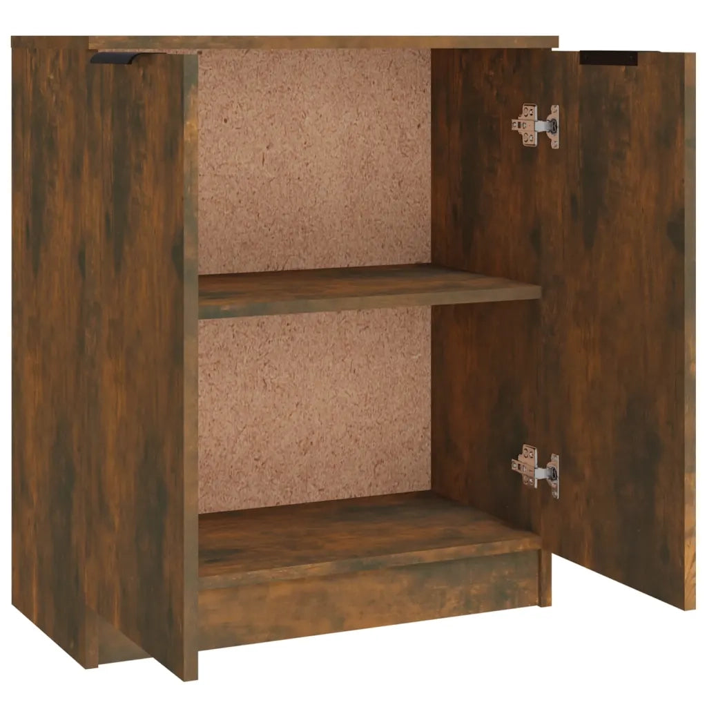 Credenze 3 pz | Madia | Buffet da pranzo | Armadio da pranzo Rovere Fumo in Legno Multistrato