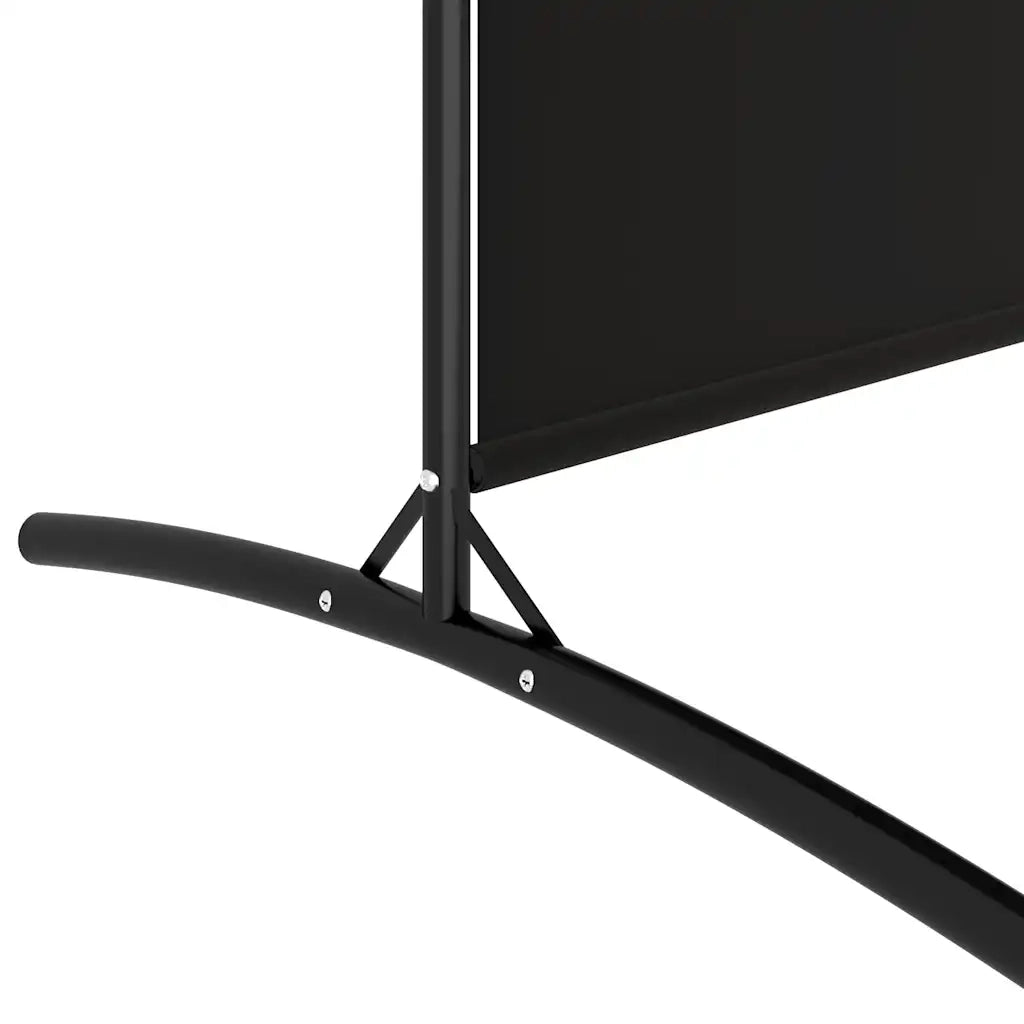 Divisorio Ambienti | Divider per stanze | Paravento a 2 Pannelli Nero 175x180 cm in Tessuto