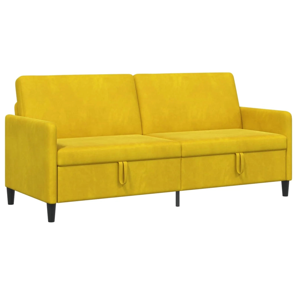 Divano con Storage Giallo 192 x 78 x 87 cm Poliestere 42036996