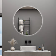 AICA Specchio da bagno 70 x 70 cm, antiappannamento, dimmerabile, interruttore touch, Funzione Memoria