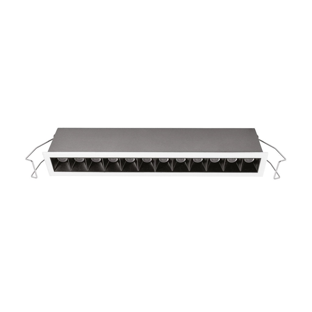 Faretto da Incasso GFA 20W LED 3000K Ottica Antiabbaglio, Struttura in Alluminio Bianco e Nero Lucido, IP20, Classe II - Gealuce
