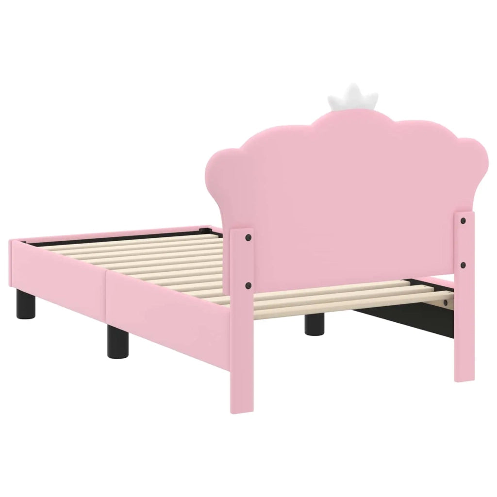 Struttura letto per bambini con testata Rosa 70 x 140 cm PU