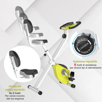 Cyclette Magnetica Pieghevole con Display LCD