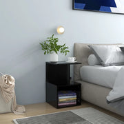 Comodino Nero 35x35x55 cm in Legno Multistrato 806348
