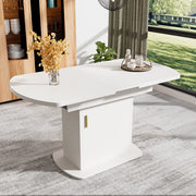 Tavolo da Pranzo Ovale Allungabile ¨C MINIMAL ¨C Bianco, 110/130x70x75 cm