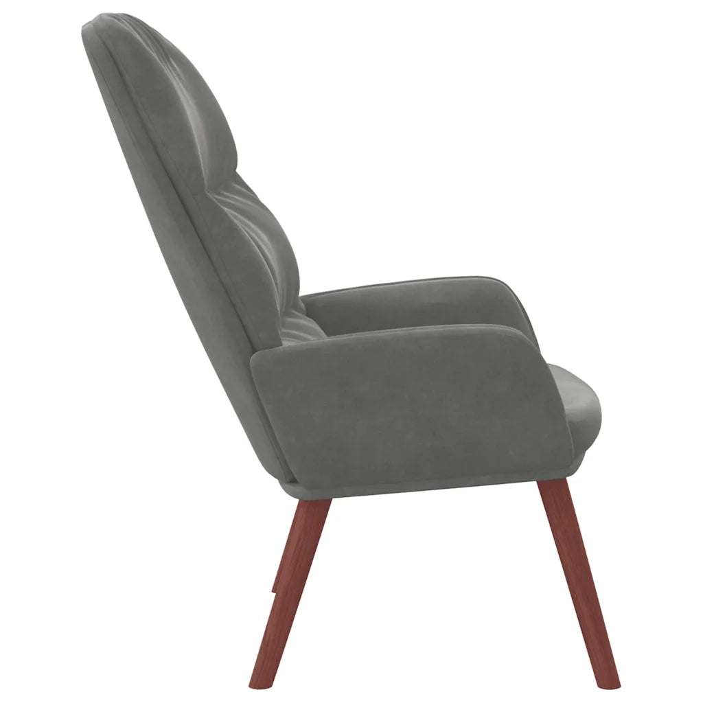 vidaXL Sedia Relax Grigio Scuro in Velluto