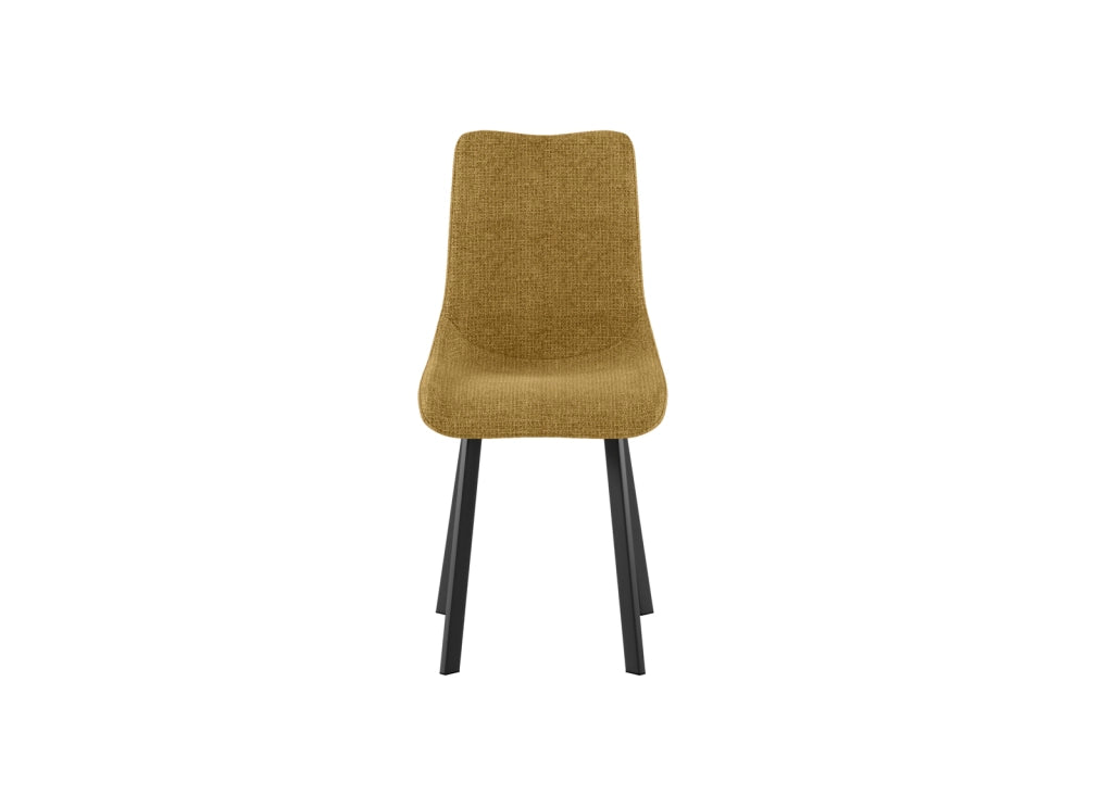 Set 4 Sedie Iris 45x56x86 cm in Tessuto Easy-Clean Giallo
