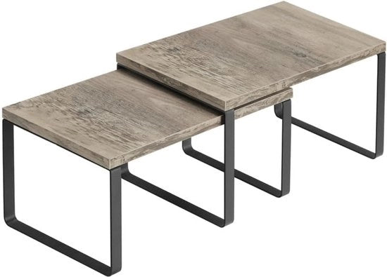 Set di 2 organizzatori per cucina espandibili, scaffale cucina ripiegabile, metallo e legno lavorato, nero inchiostro e KCS020X02