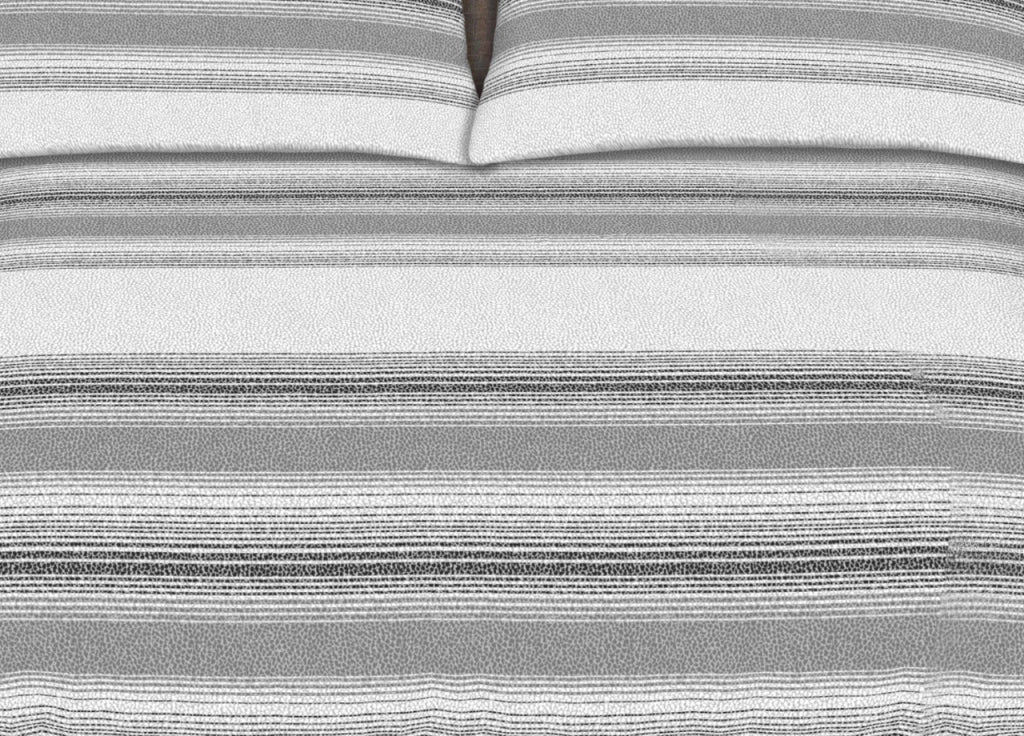 Completo Lenzuola Stiro Facile 100% Cotone Made Italy Effetto Seta Disegno Creo - Matrimoniale - Grigio