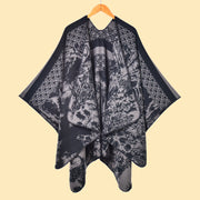 Sciarpa calda da donna per autunno e inverno con mantello jacquard a stampa animalier