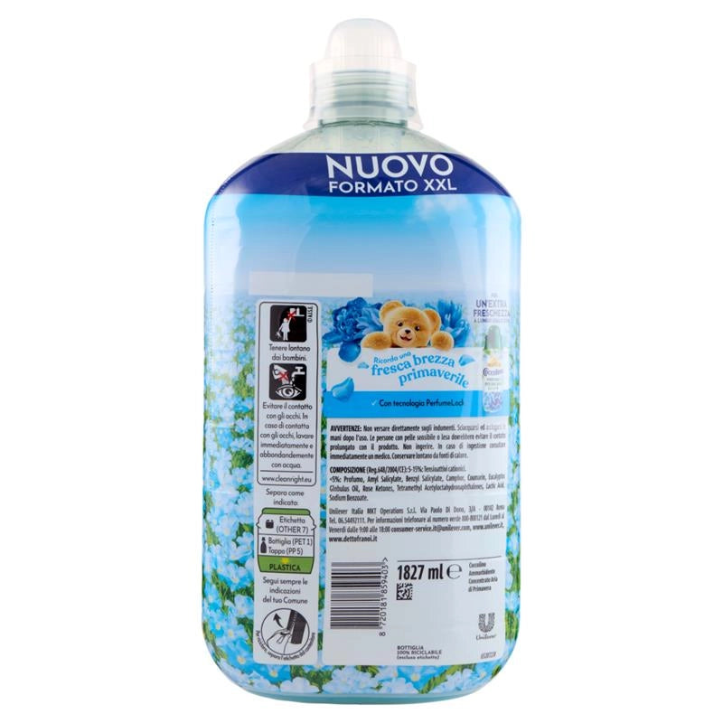 COCCOLINO AMMORBIDENTE CONCENTRATO XXL 87 LAVAGGI FRESH ARIA DI PRIMAVERA FINO A 100 GIORNI DI FRESCHEZZA 1827ML