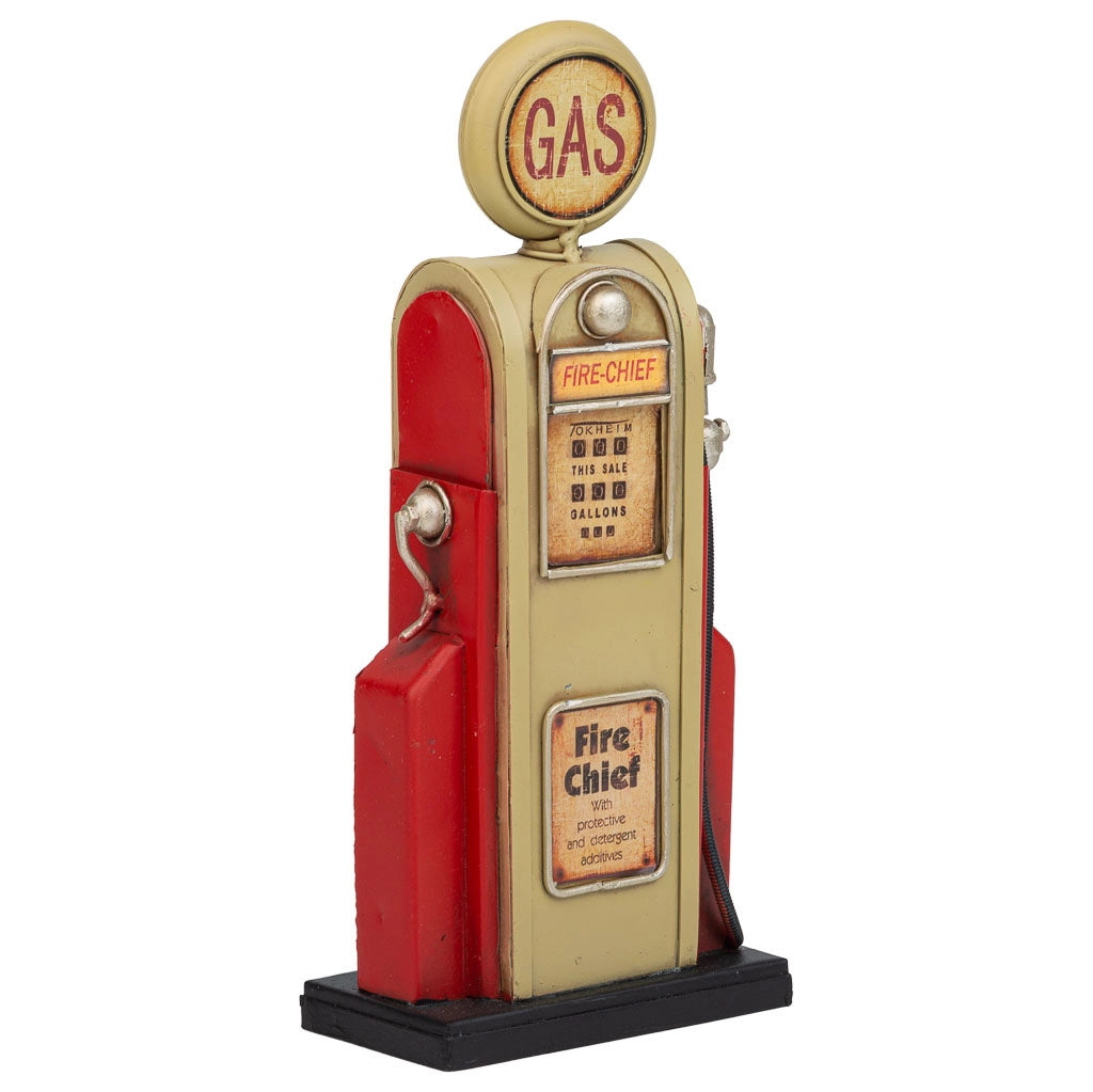 Dispenser salvadanaio in metallo rosso 12,5x7x26h