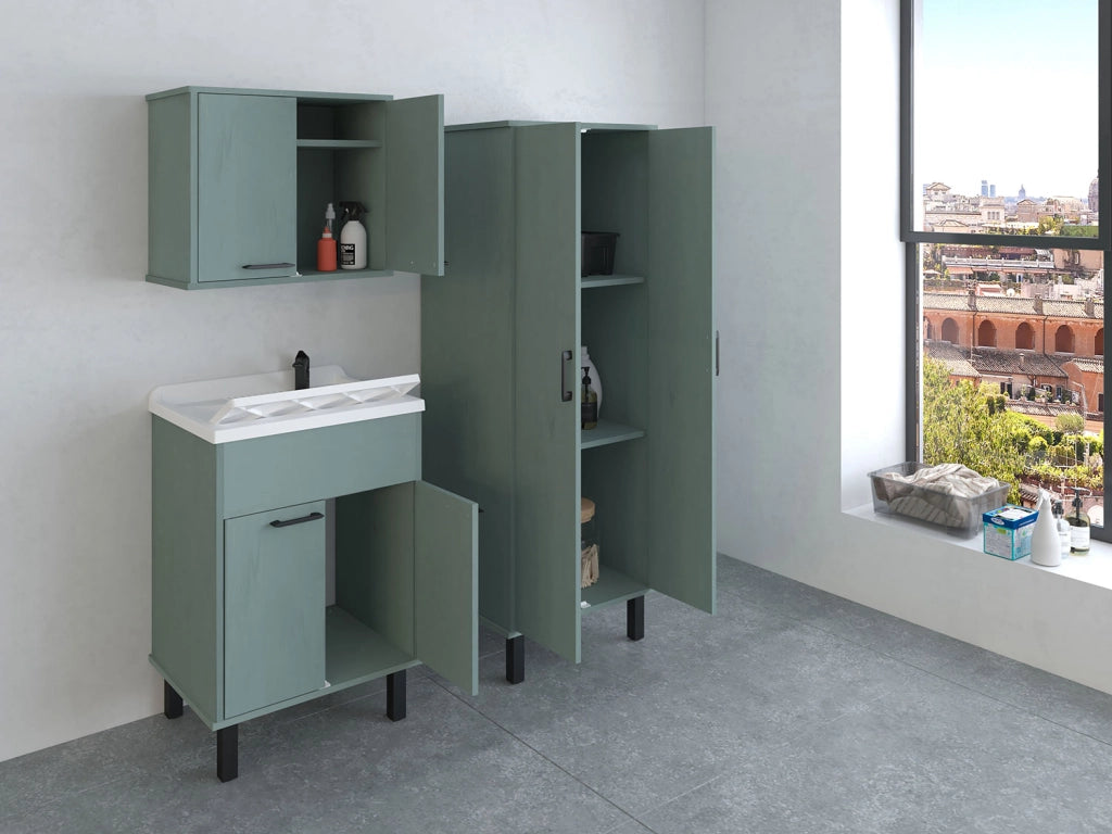Pensile Smeraldo 60x34x52 cm in PVC Verde Scuro