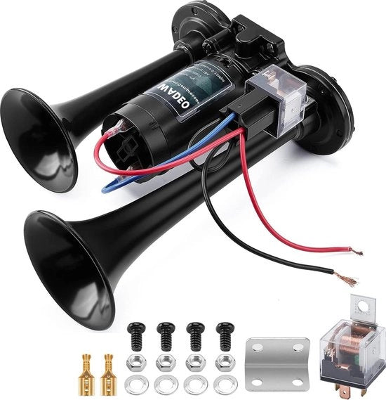 Kit di compressore di clacson ultra silenzioso per auto e camion - 12V - comprensorio di clacson per auto, camion e bestioni