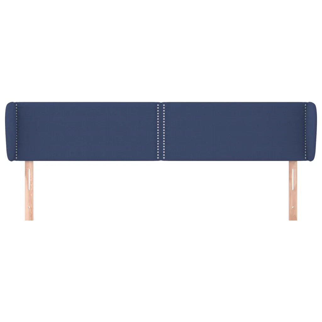 Testiera | Testata ad Orecchio Blu 203x23x78/88cm in Tessuto
