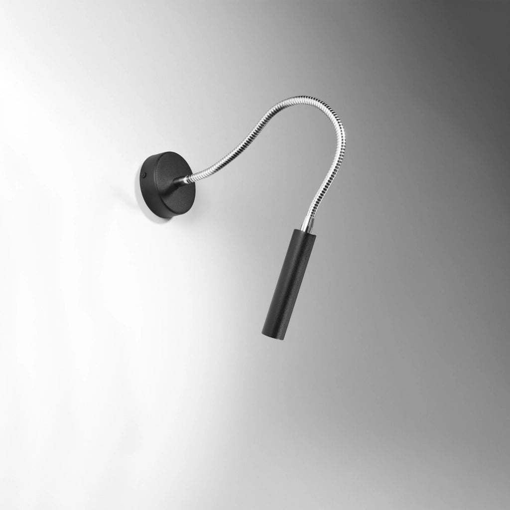 Applique Pure Lume Vertix nera/cromo G9 lettura moderna