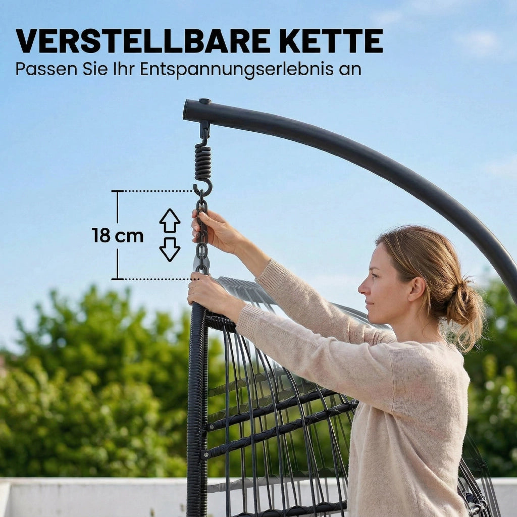 Sedia pieghevole in rattan con telaio cuscino cintura di sicurezza altezza regolabile