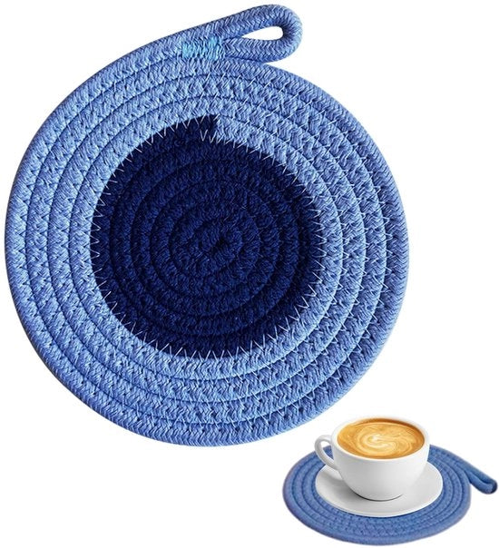 Piastra di cottura termoresistente - Piastra di cottura antiscivolo - Panno di cottura in cotone - Diametro 18 cm - Lavabile - Protezione contro danni da calore