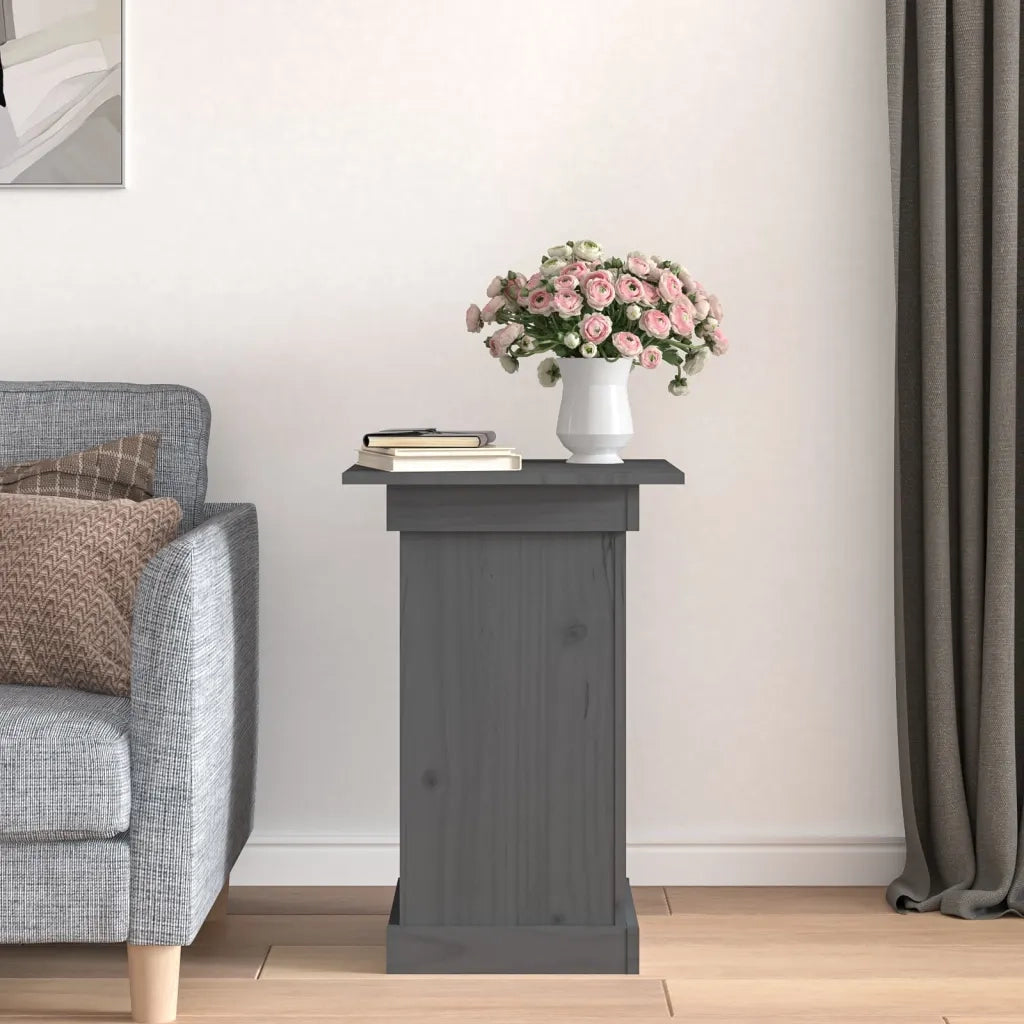 Portafiori grigio 40x40x60 cm in Legno Massello di Pino 823631