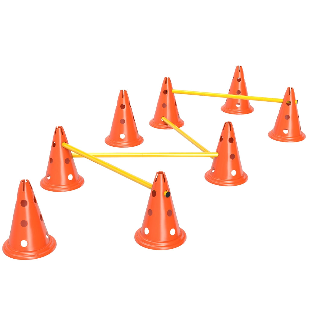 Set di Agilit¨¤ per Cani con 8 Coni e 8 Barriere ¨C Zephmum ¨C Verde