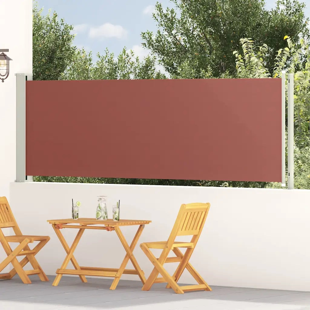 Tenda Laterale Retrattile per Patio 117x614 cm Marrone 317951
