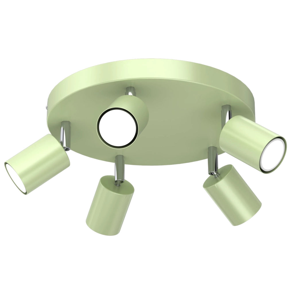 Plafoniera Fun 5xGU10 metallo verde Luminex