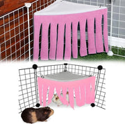 Asilo per piccoli animali domestici - Giocattolo per coniglio Asilo per piccoli animali domestici angolare - Asilo per piccoli animali domestici angolare per piccoli animali domestici - rosa chiaro - 31,5*31,5*27cm - flanella