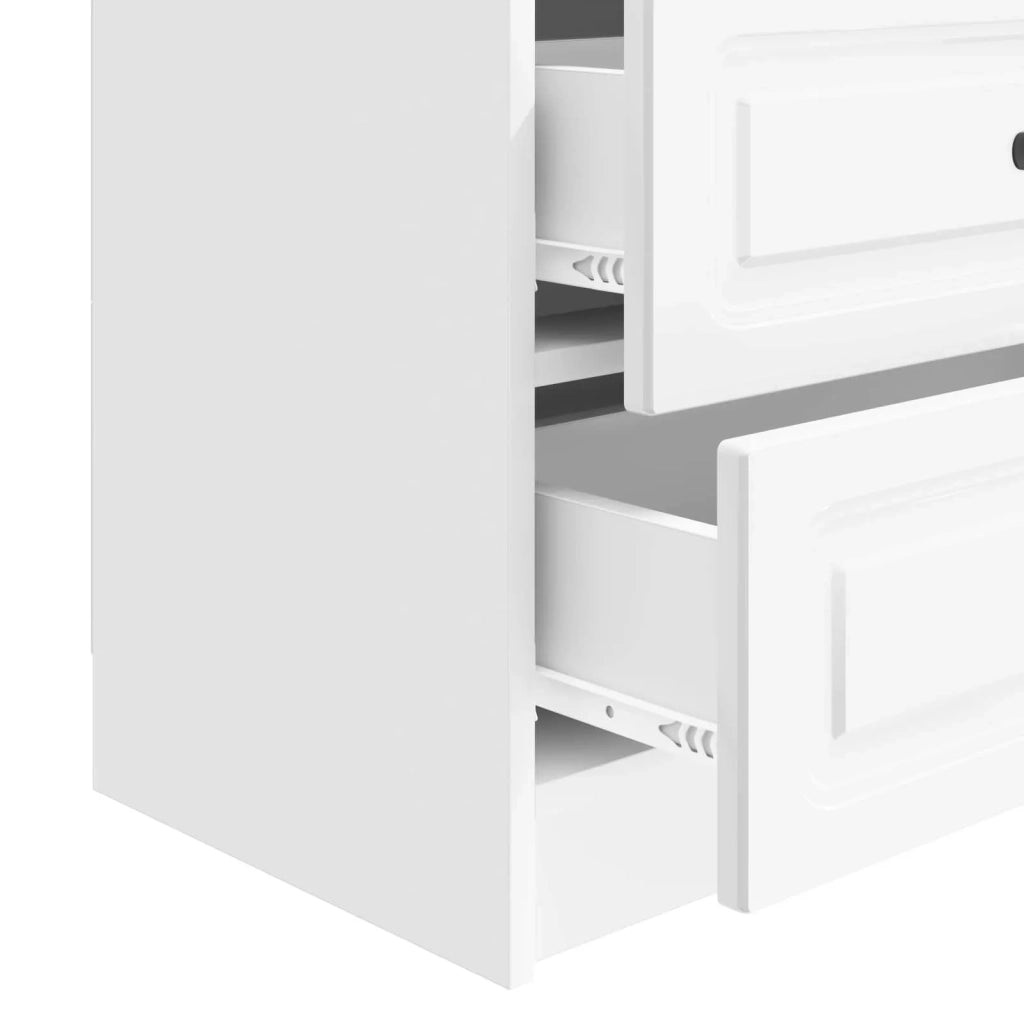 Armadio da Notte con cassetto Bianco Lucido 62 x 34,5 x 44,5 cm 895699