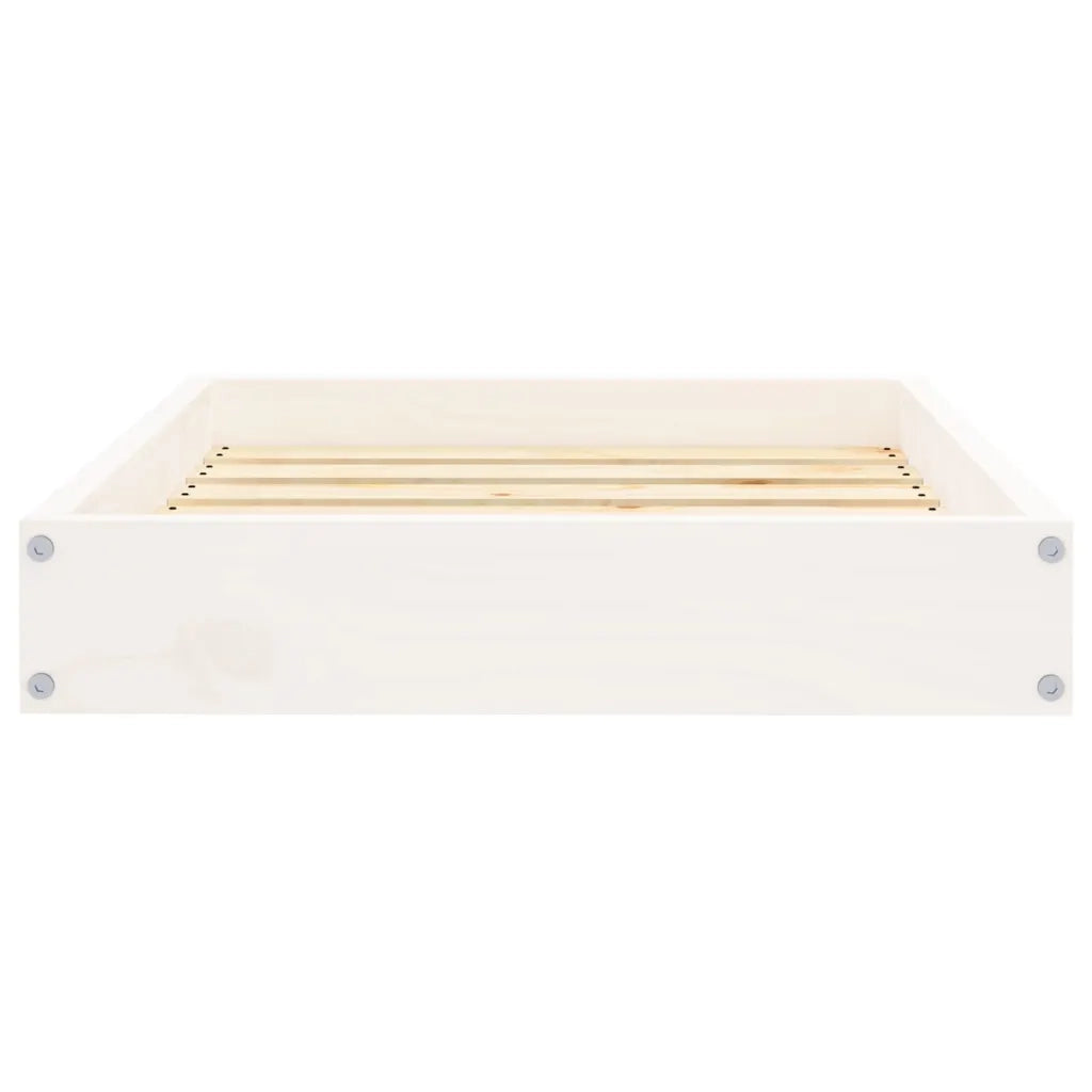 Cuccia per Cani Bianca 61,5x49x9 cm in Legno Massello di Pino CFW7819568