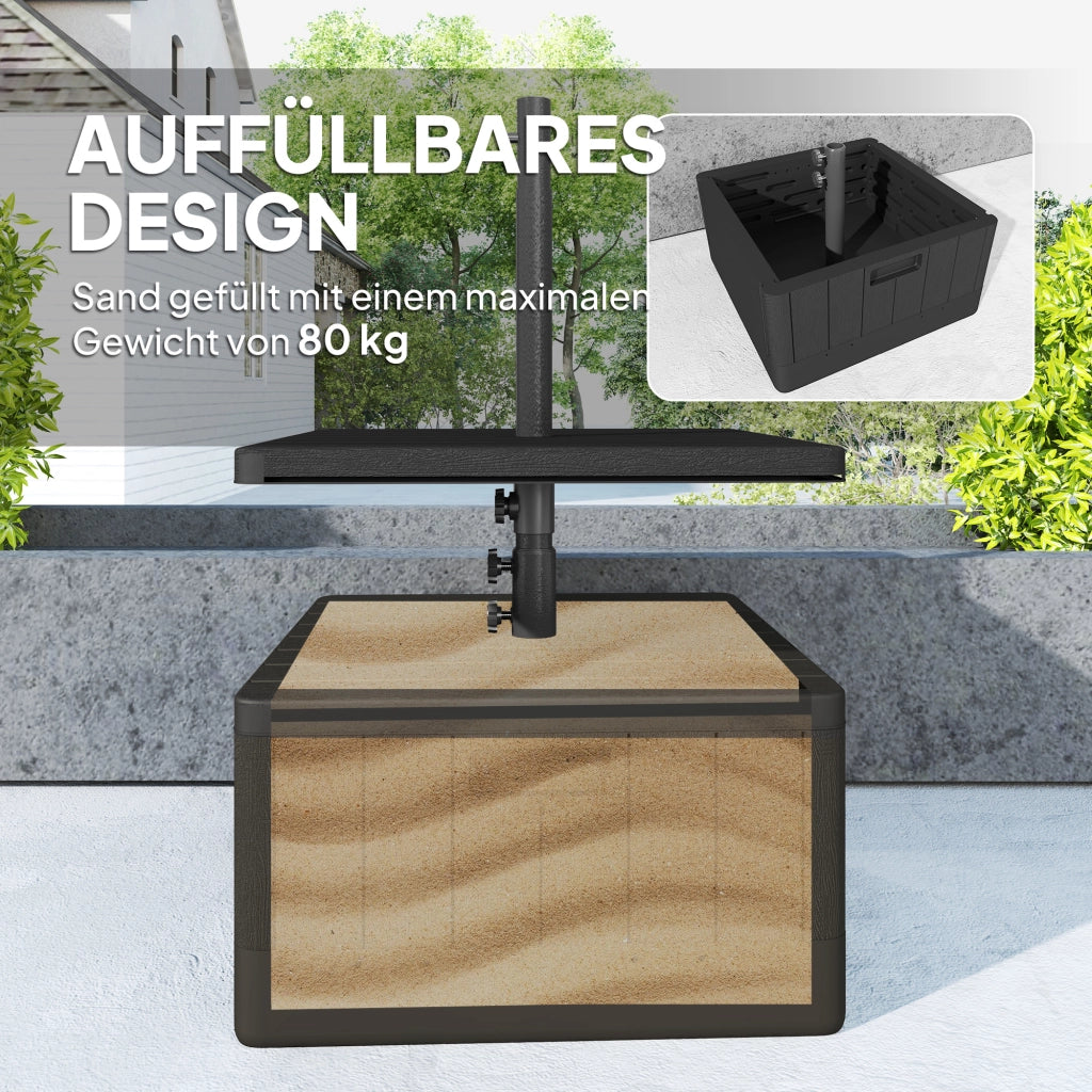 Base per ombrellone con piano ¨C zephmum ¨C nero plastica