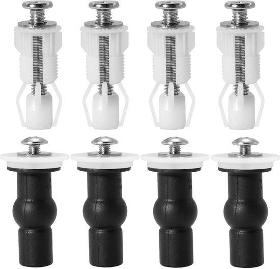 8 pezzi di fissaggio per sedile igienico, accessori per sedili igienici. Viti di fissaggio per sedili igienici. Set di viti di fissaggio per sedili igienici, fissaggio in gomma per il fissaggio del sedile igienico, il fissaggio del