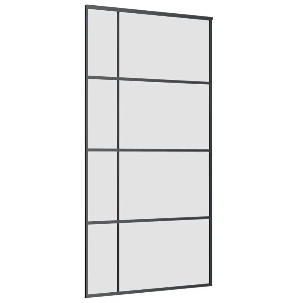 Porta Scorrevole con Ferramenta Nera 102,5x205 cm in Vetro ESG 3375873