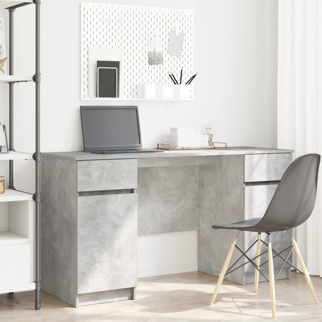 Scrivania  Grigio Cemento 140x49x76 cm Legno ingegnerizzato