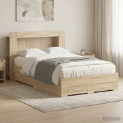 Telaio del letto con storage Rovere Sonoma 120 x 200 cm