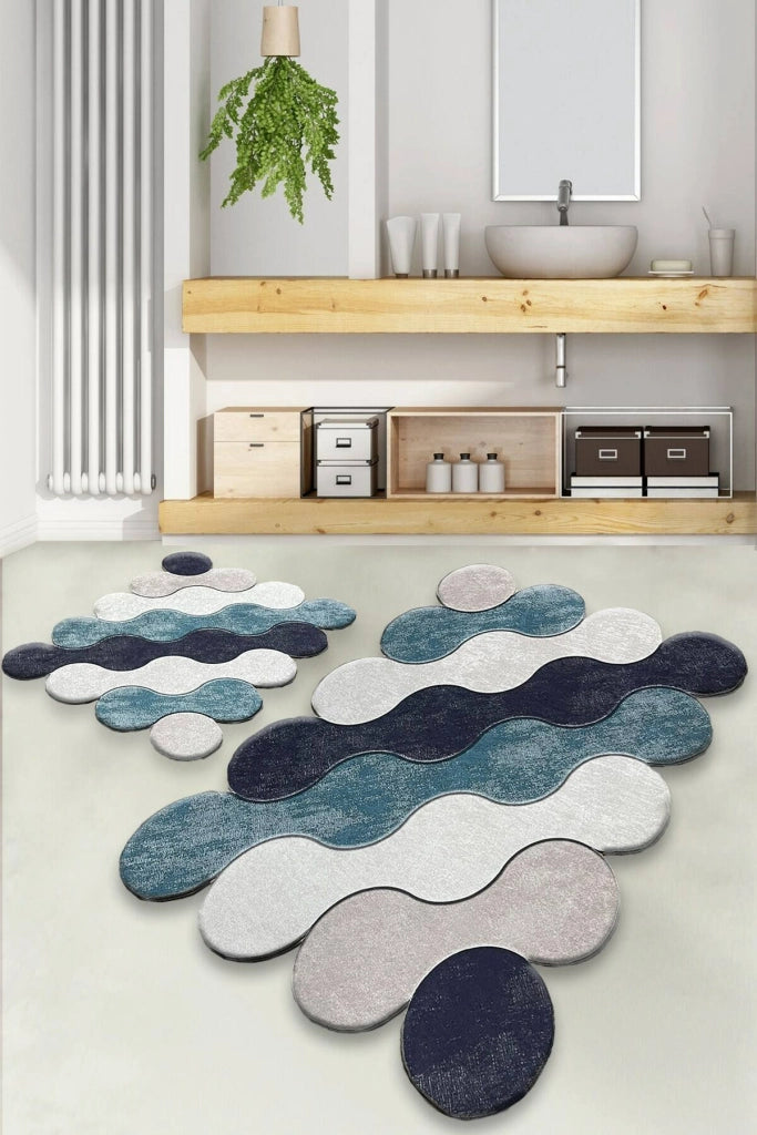 Anderson, Tappeto da Bagno Lavabile in Lavatrice, 60x100 cm blu