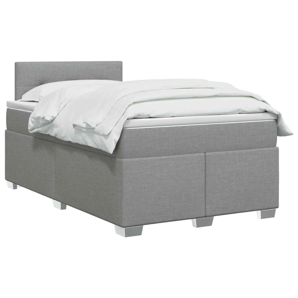 Letto box spring con materasso Grigio Chiaro 120 x 200 cm 3450453