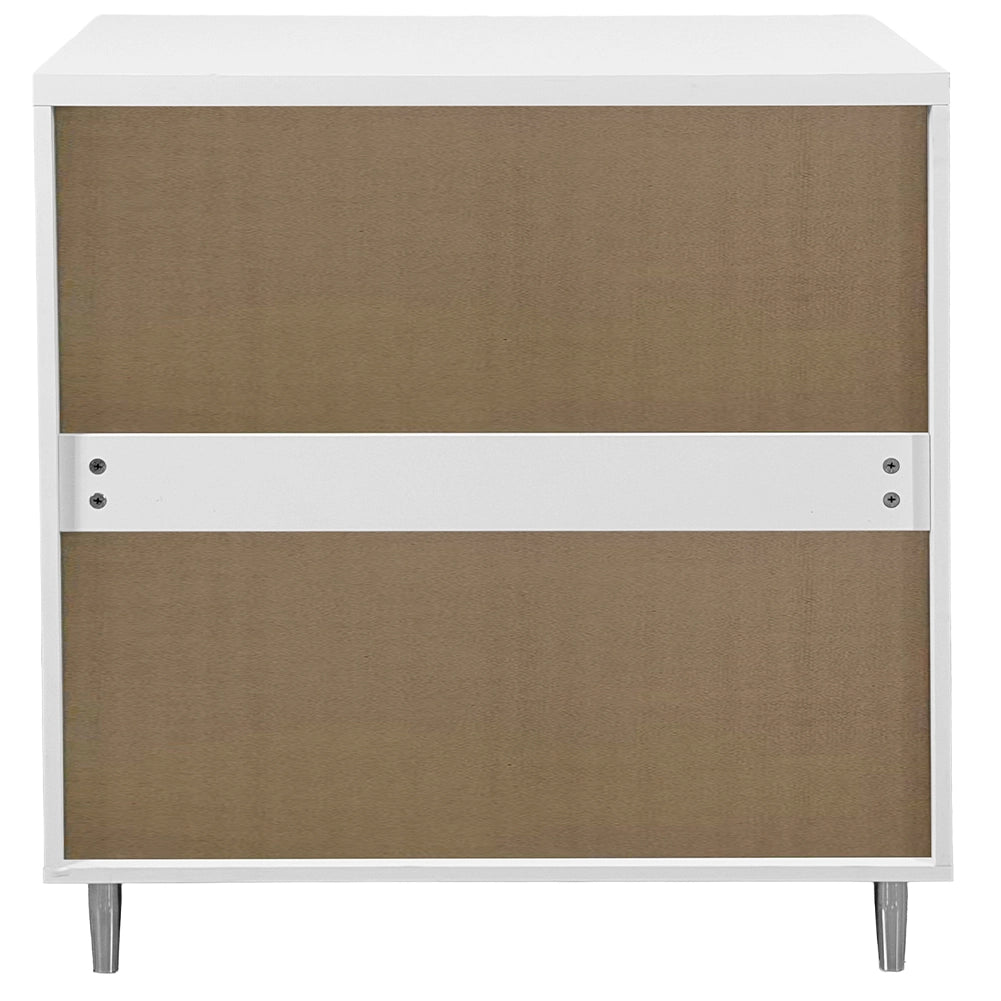 Mobile Base per Cucina Componibile in Legno Boiserie Bianco 2 Ante 2 Scomparti
