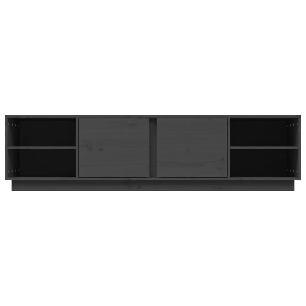 Mobile TV multimediale scaffale TV credenza mobile TV sala da pranzo soggiorno camera da letto 156 x 40 x 40 cm legno di pino massiccio grigio 02_0026045