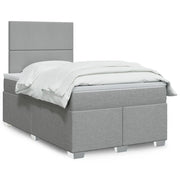 Giroletto a Molle con Materasso Grigio Chiaro 120x200cm Tessuto