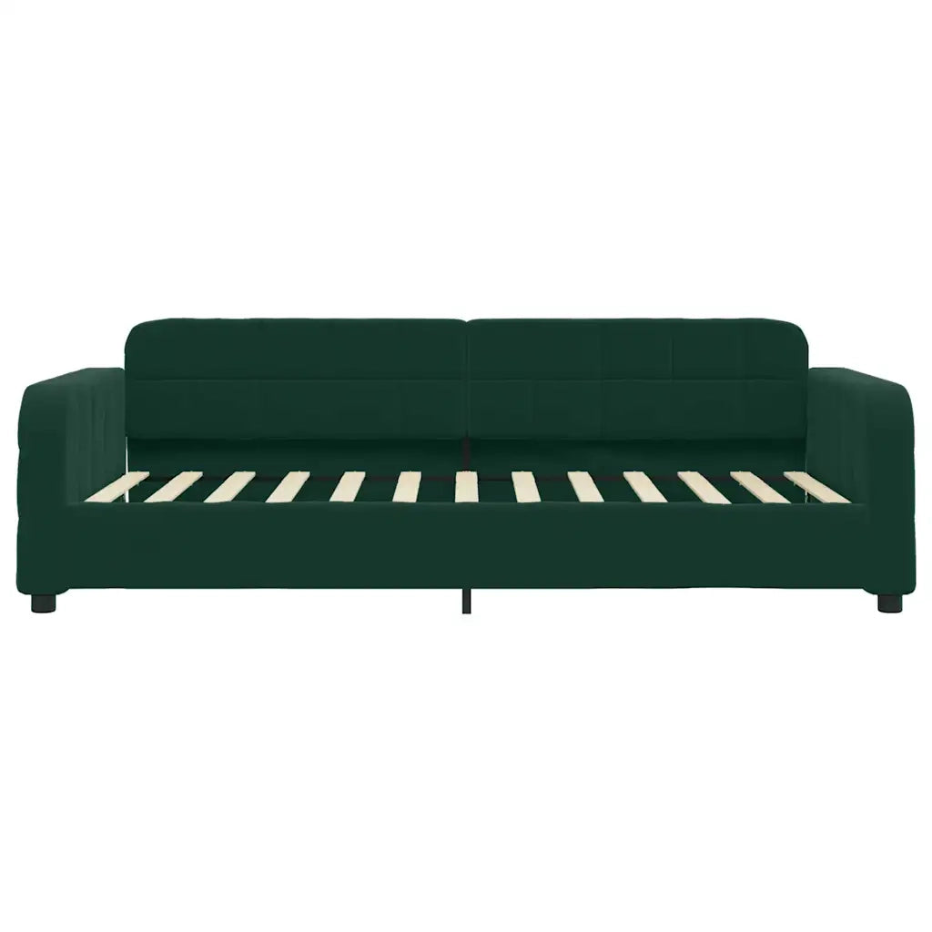 Divano Letto con Materasso Verde Scuro 80x200 cm in Velluto 3196900