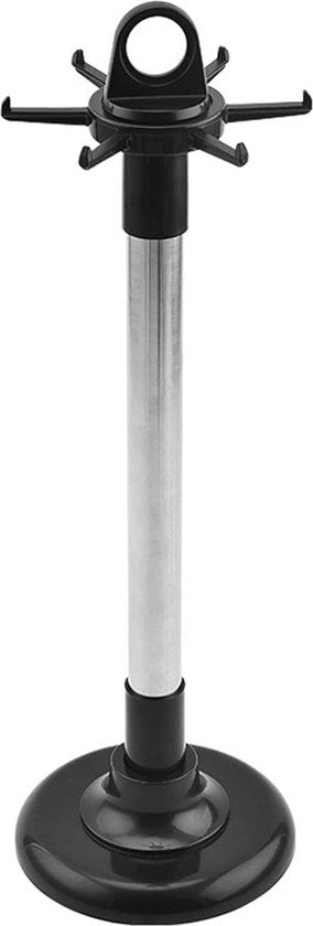 Sostegno per utensili in acciaio inossidabile 6 ganci 360 gradi - piano di lavoro - nero 41 x 13 cm orecchione di appoggio per utensili