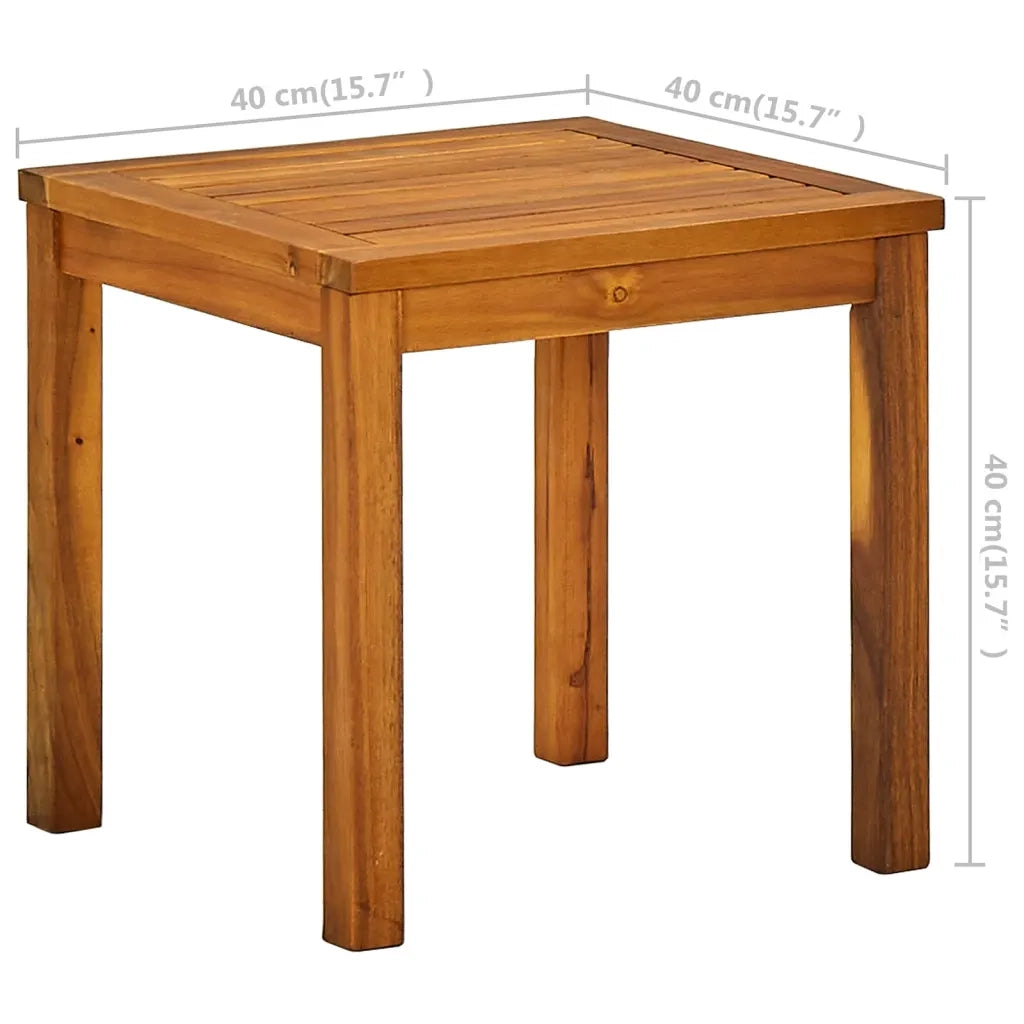 Lettino Prendisole | Sdraio da giardino | Lettino da sole con Tavolino Massello di Acacia e Textilene