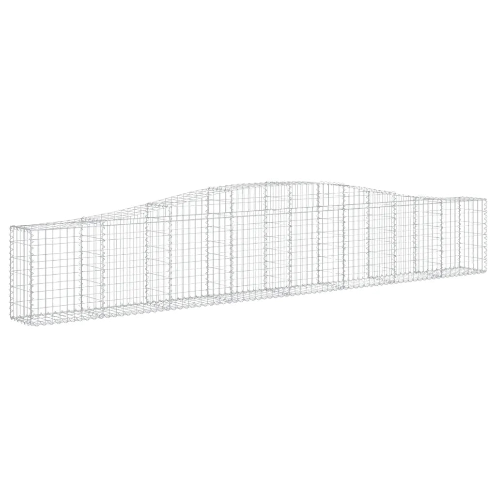 Cesti Gabbioni ad Arco 10 pz 400x30x60/80 cm Ferro Zincato 3145808